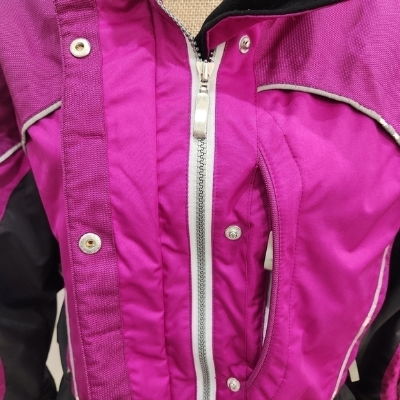 Obermeyer Ridgeline Hydroblock gel Ski Jacket, Purple/Blk, Women's 12 - Picture 7 of 16